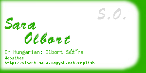 sara olbort business card